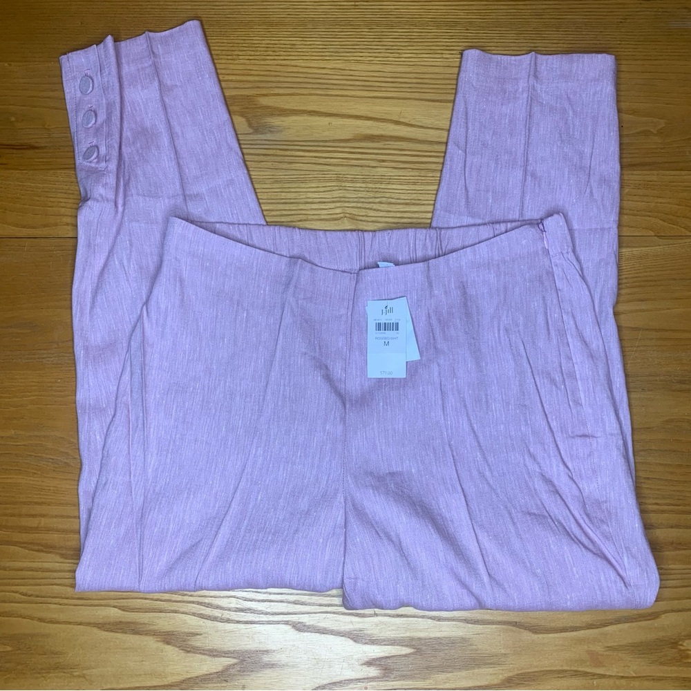 NWT! J. Jill Linen Stretch Rosebud Pants - Picture 1 of 4